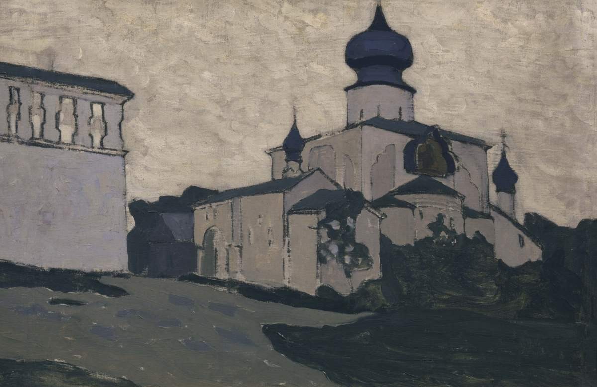 Успенская Пароменская церковь в Пскове, Nicholas Roerich, early 1900s