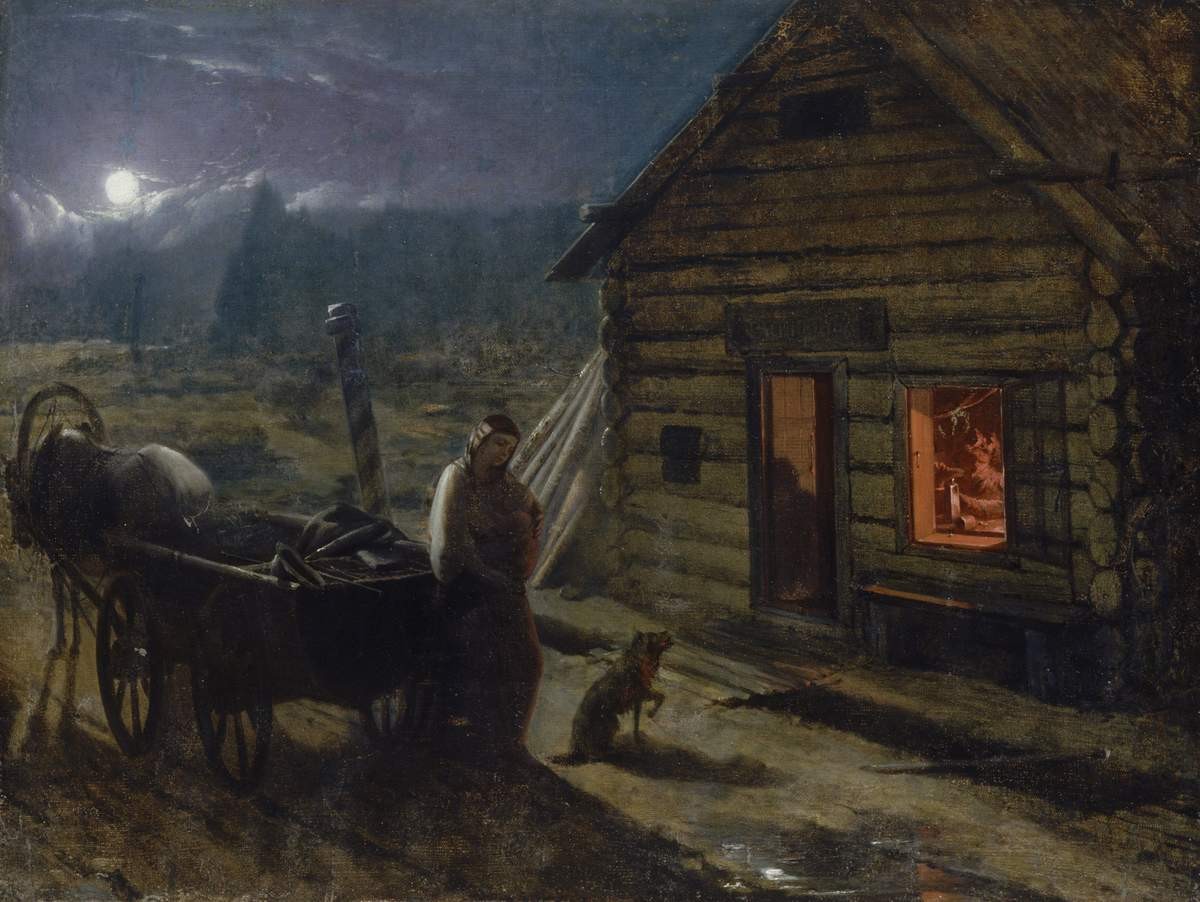 У кабака, Konstantin Trutovsky, 1860s