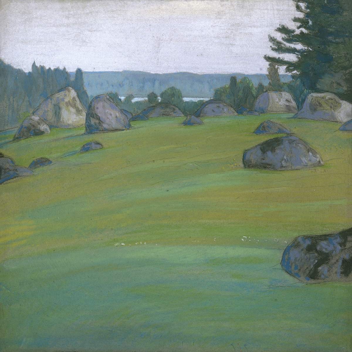 Пейзаж с валунами, Nicholas Roerich, late 1900s