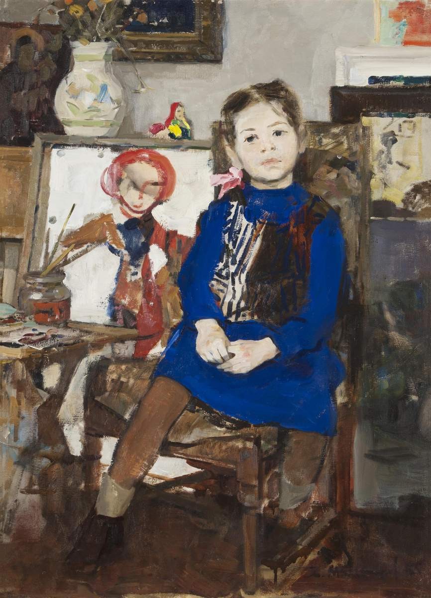 Верочка. Портрет дочери, Andrei Mylnikov, 1955
