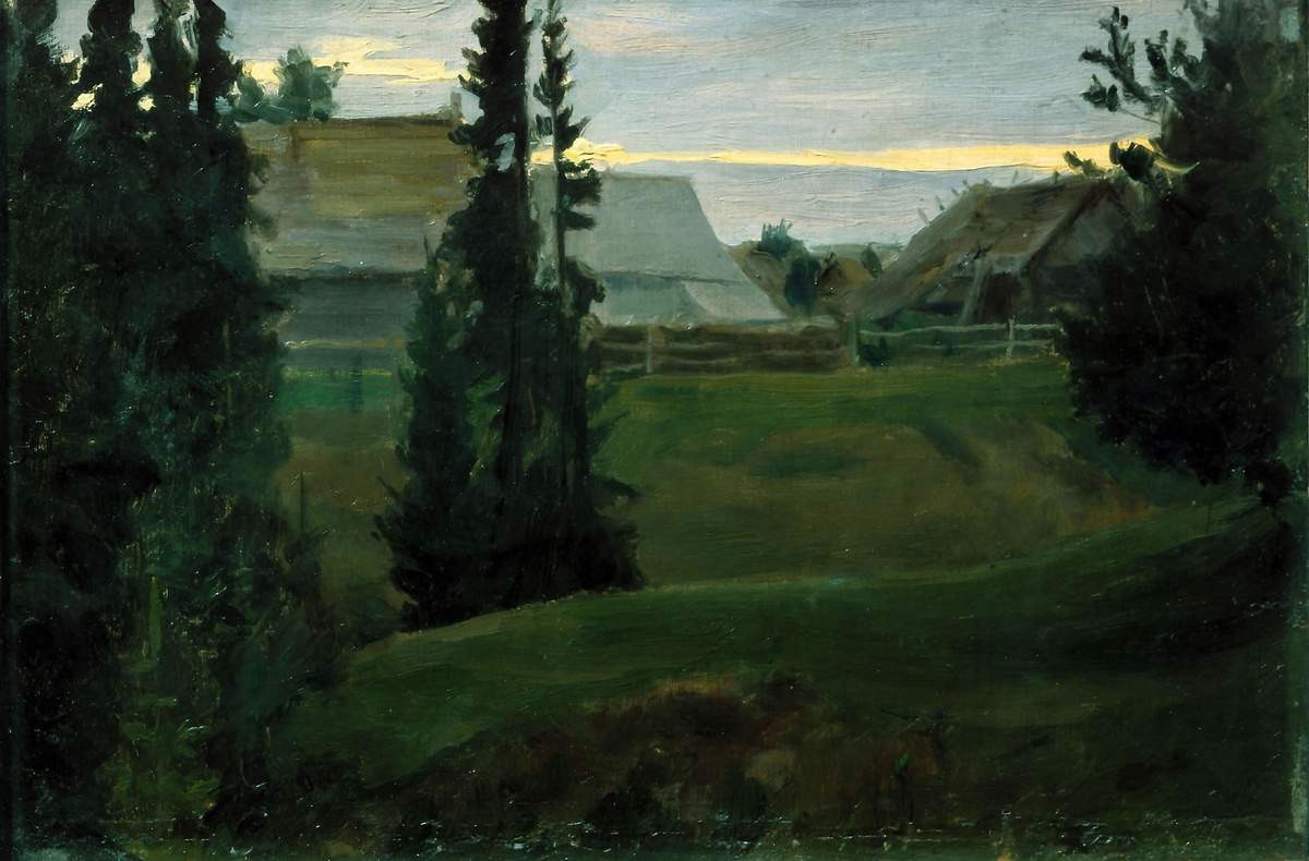 Деревня Маурино Костромской губернии, Boris Kustodiev, 1905