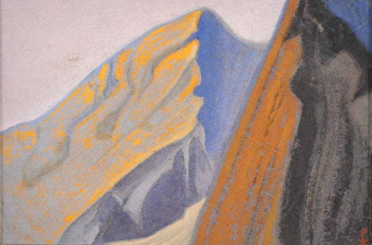 Гималаи (Скалистая вершина. Закат), Nicholas Roerich, 1946
