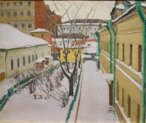 Московский двор в снегу