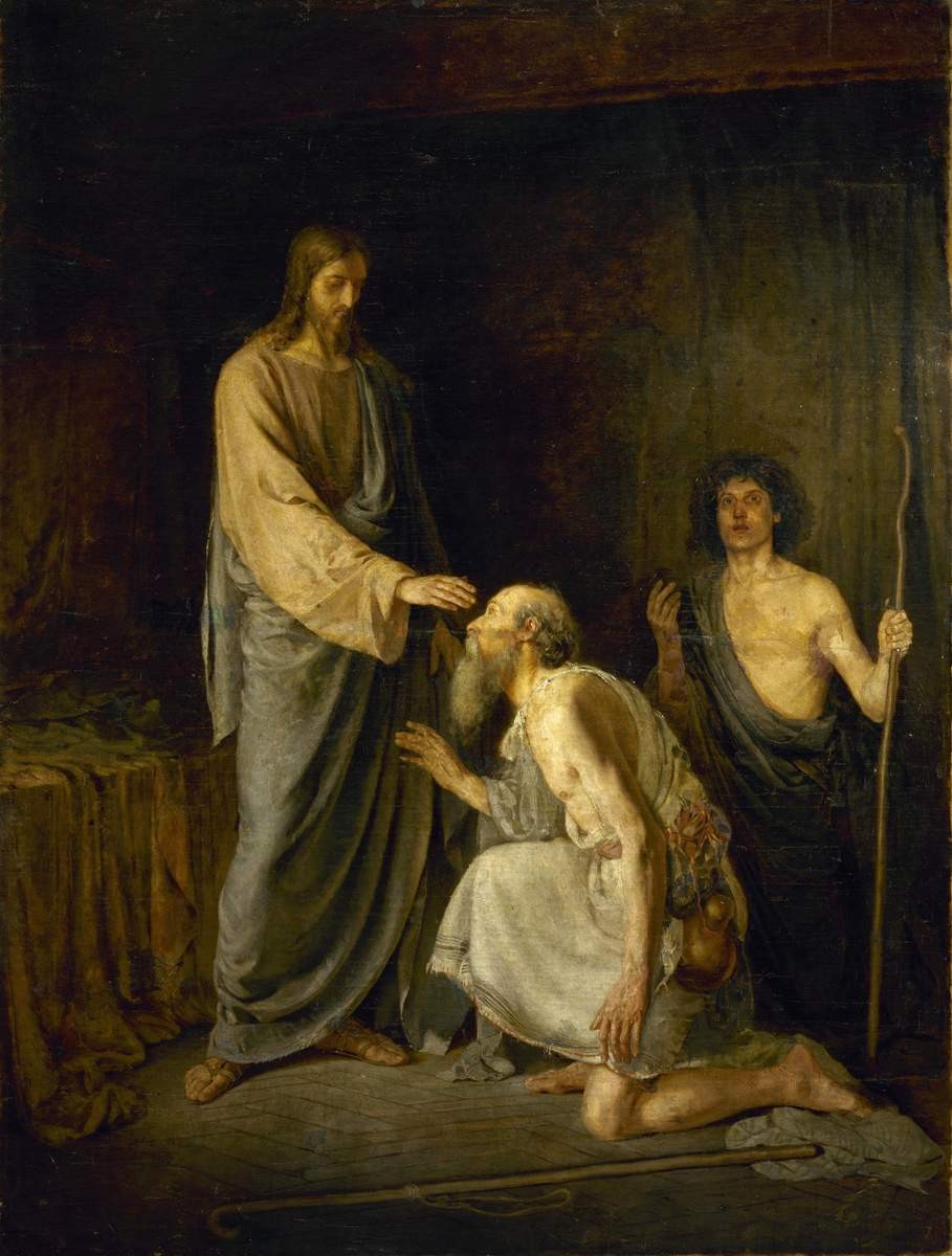 Исцеление двух слепых, Andrei Petrovich Ryabushkin, 1888