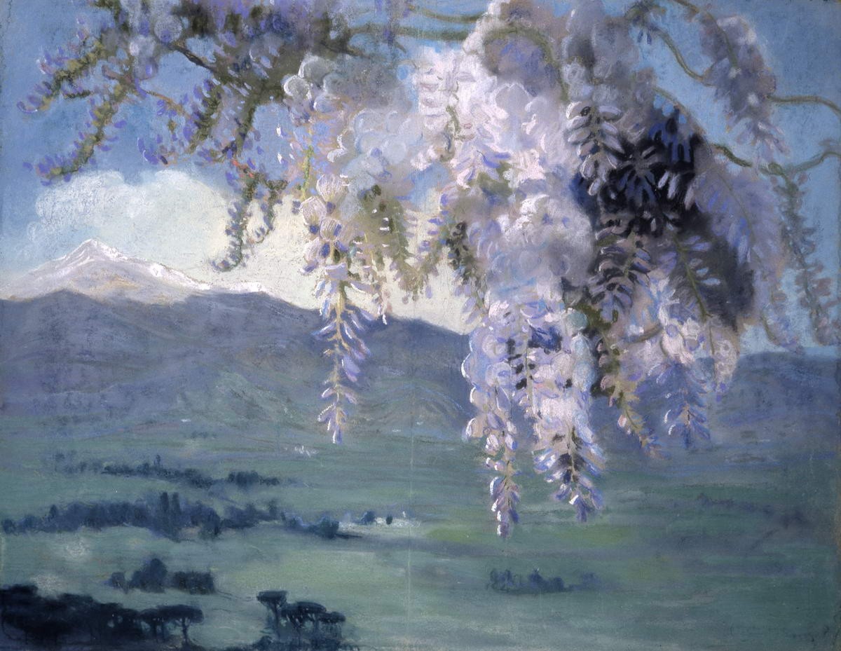 Цветущая глициния, Boris Kustodiev, 1912