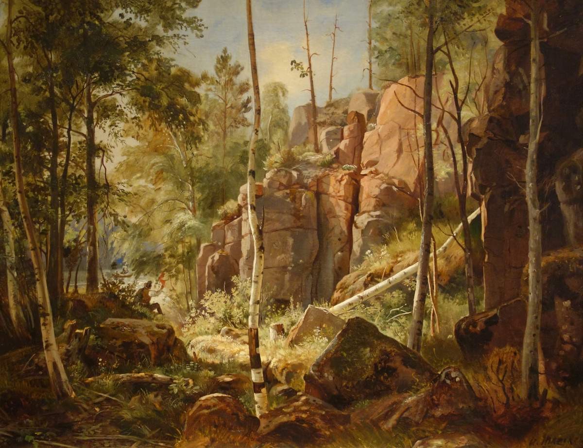 Вид на острове Валааме (Местность Кукко), Ivan Shishkin, 1859 (60?)