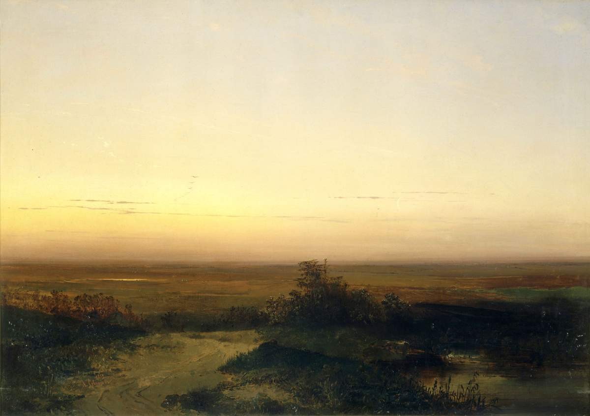 Рассвет в степи, Alexei Savrasov, 1852