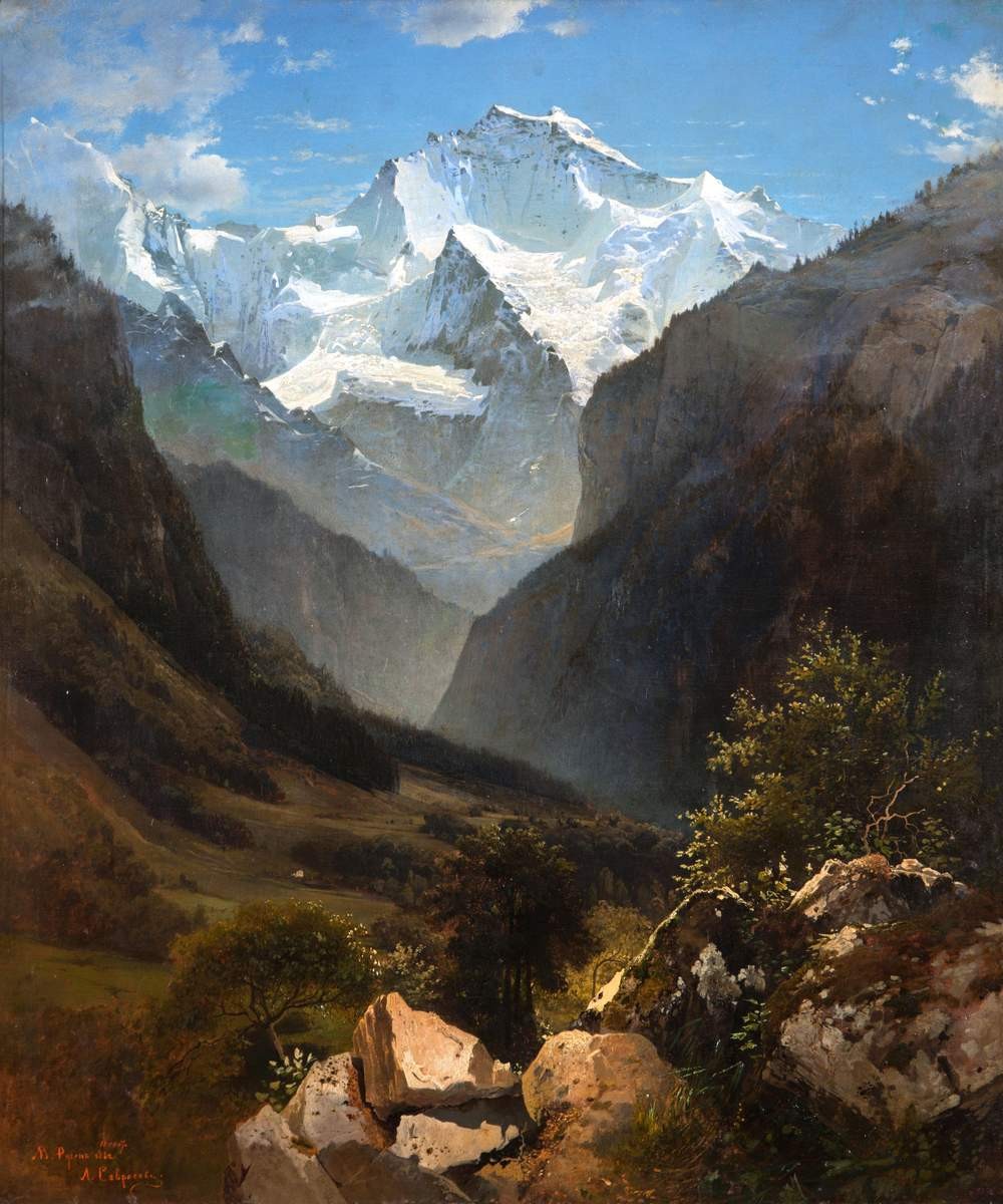 Вид в швейцарских Альпах (гора Малый Рухен), Alexei Savrasov, 1862