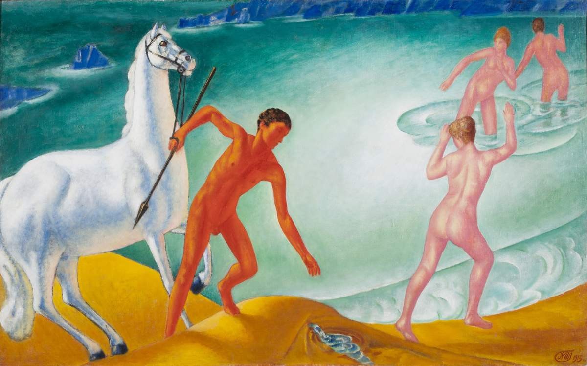 Жаждущий воин, Kuzma Petrov-Vodkin, 1915