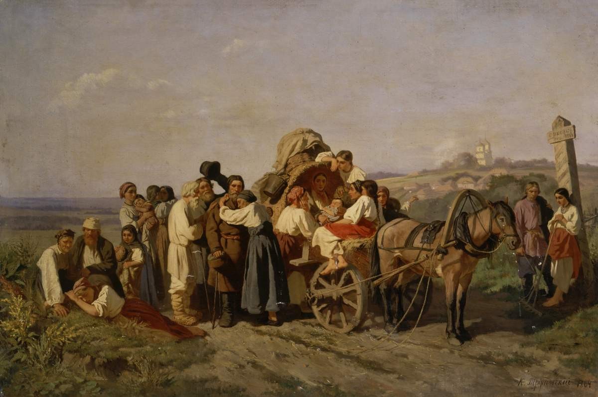 Переселенцы из Курской губернии, Konstantin Trutovsky, 1864