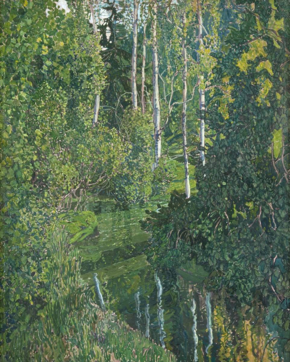 Лесная река, Aleksandr Golovin, between 1908 and 1910