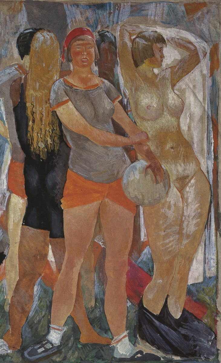 Девушки, Aleksandr Nikolaevich Samokhvalov, 1928