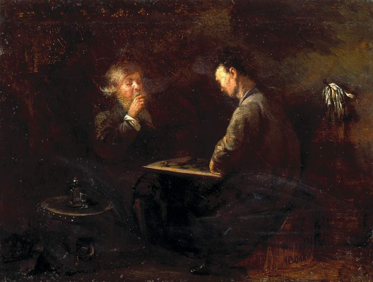 Игра в шашки, Adrian Markovich Volkov, 1869