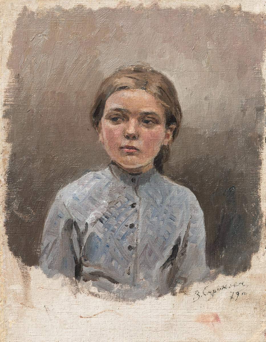 Портрет девочки, Vasily Surikov, 1879