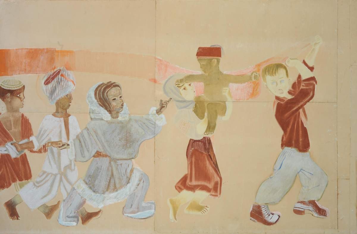 Хоровод детей всех наций. [Третий фрагмент], Alexei Pakhomov, 1929