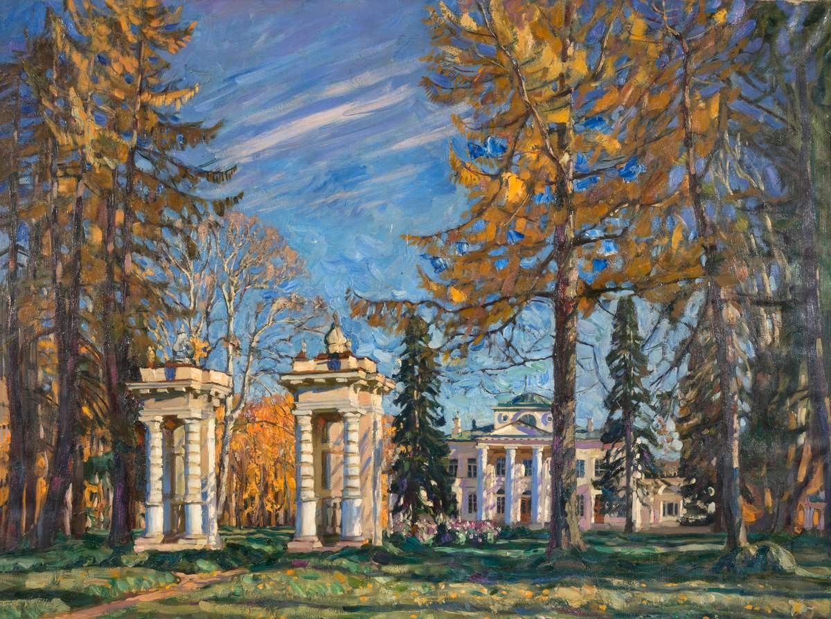 Парк осенью. Старинная усадьба Меншиковых, Stanisław Żukowski, 1916