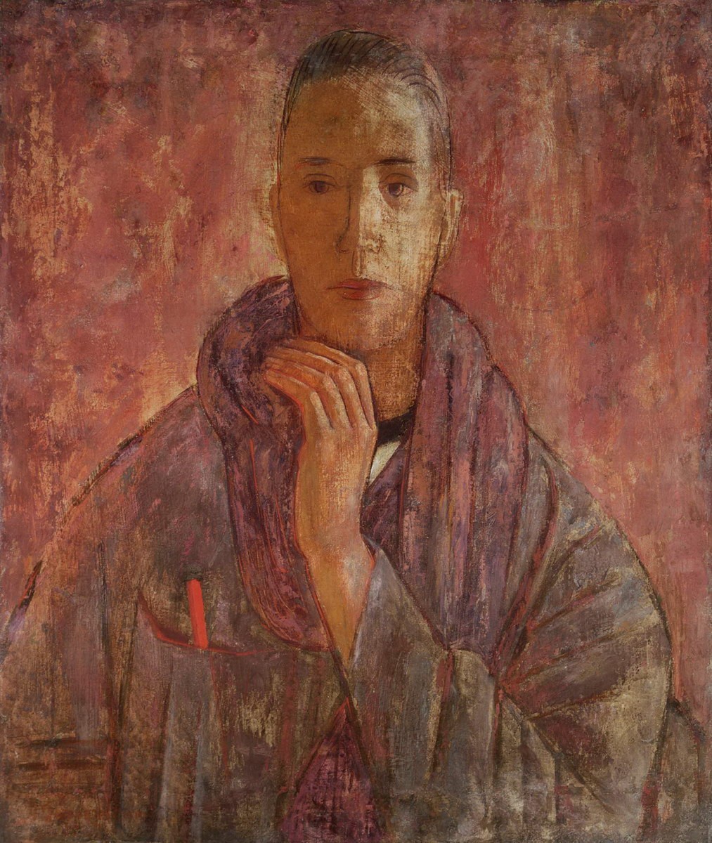 Человек с шарфом (Автопортрет), Aleksandr Nikolaevich Samokhvalov, 1928