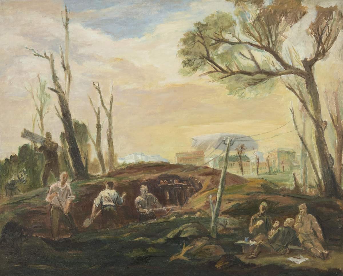 Зенитчики в Петровском парке, Aleksandr Vasilyevich Shchipitsyn, 1942