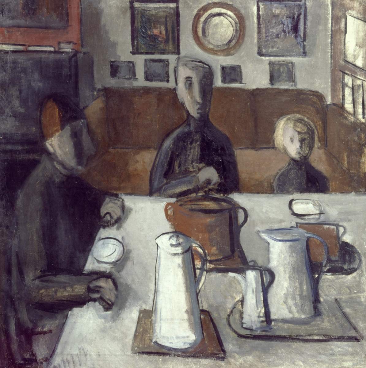Семья за столом, Vera Pestel, 1918-1919