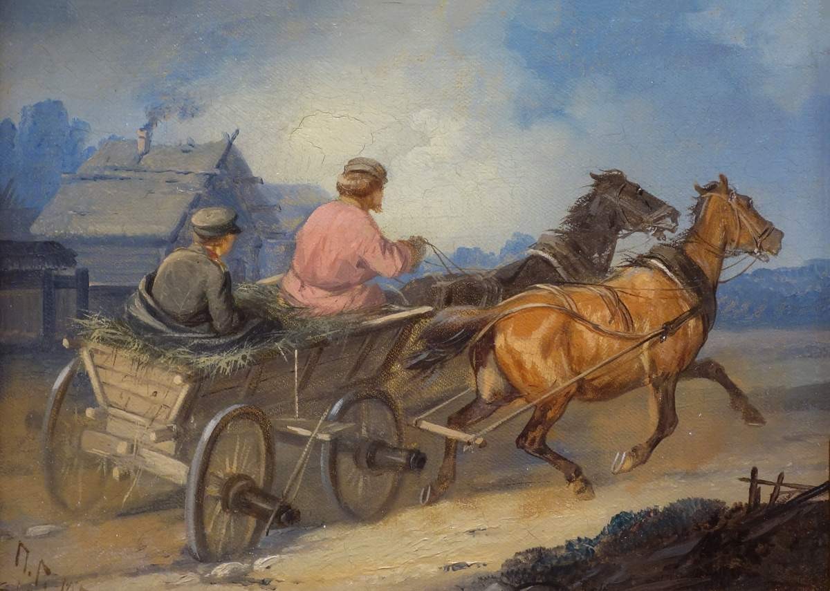 В дороге, Pyotr Gruzinsky, 1859