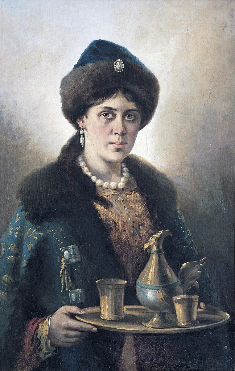 Боярышня, Nikolai Nevrev, 1888