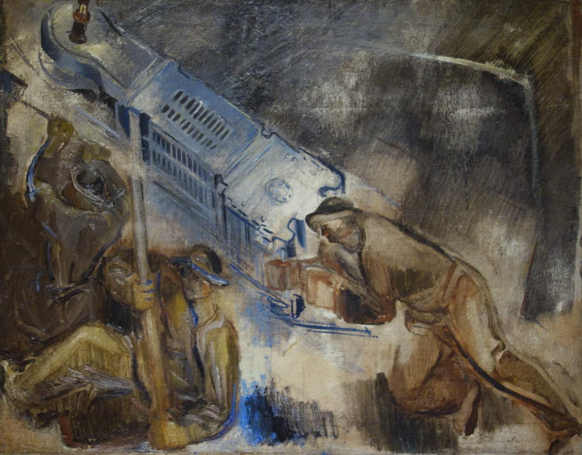У врубовой машины в шахте, Vyacheslav Pakulin, between 1929 and 1932
