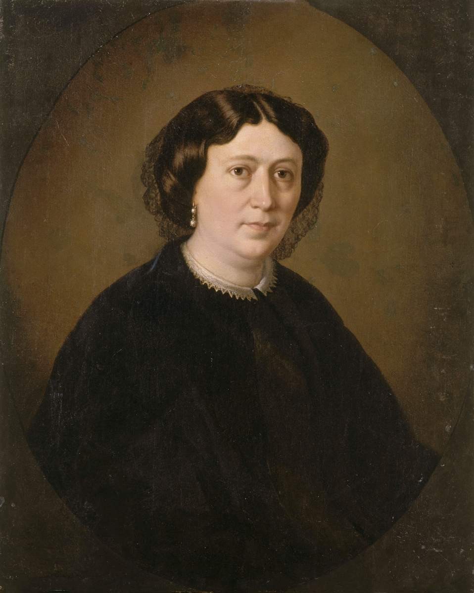 Портрет неизвестной в черном платье, Kazimir Yasevich, 1865