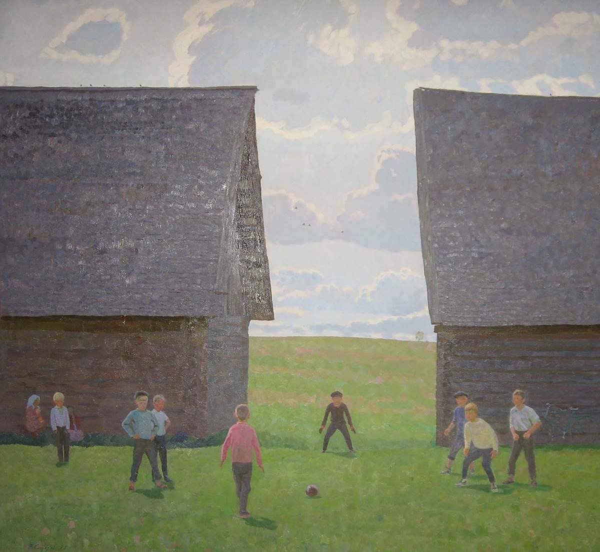 Возле старых сараев, Valentin Mikhaĭlovich Sidorov, 1975