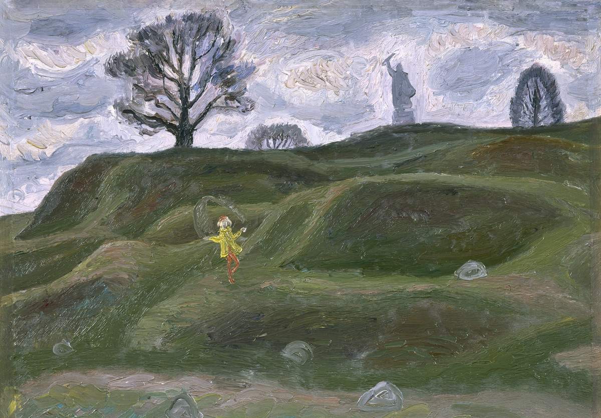 Девочка и памятник, Victor Popkov, 1972