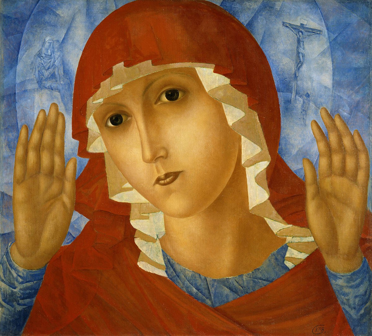 Богоматерь Умиление злых сердец, Kuzma Petrov-Vodkin, 1914–1915