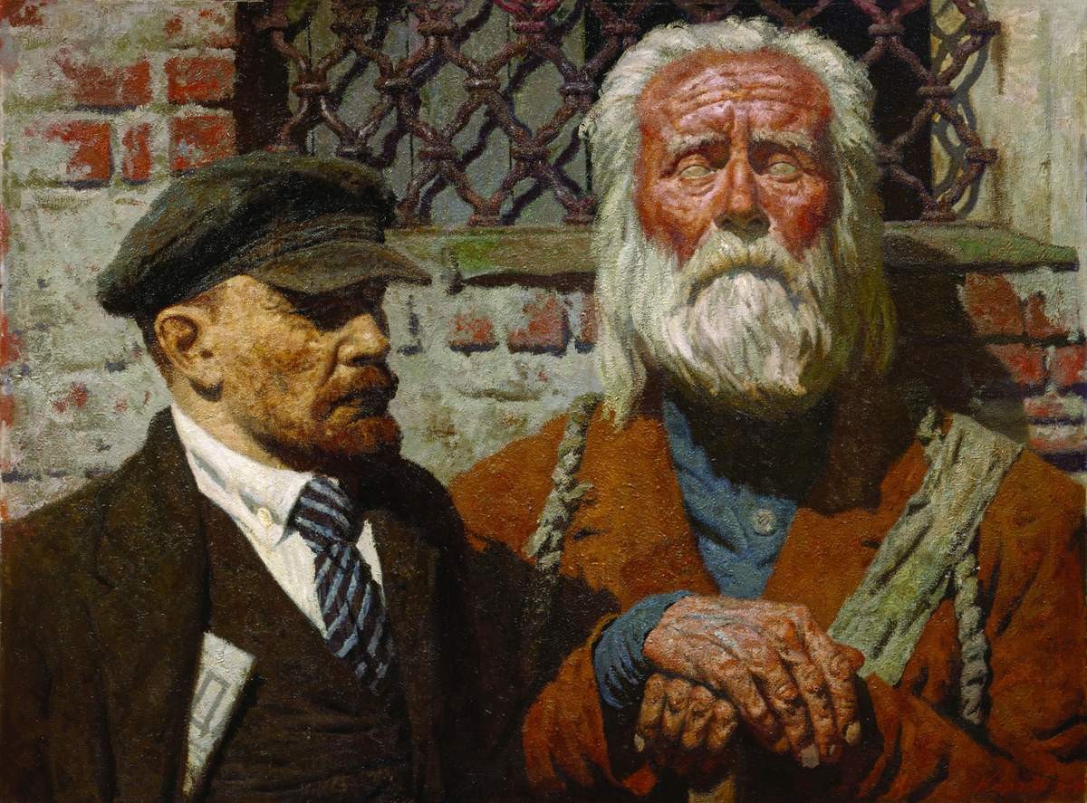 Беседа, Geliy Korzhev, 1980–1985