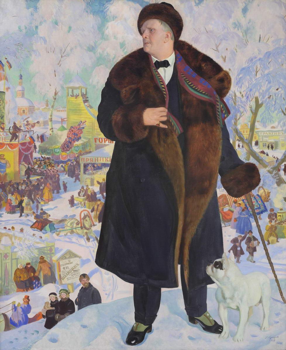 Портрет Ф. И. Шаляпина, Boris Kustodiev, 1922