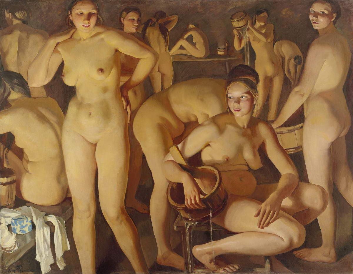 Баня, Zinaida Serebryakova, 1913