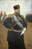 Портрет Александра III с рапортом в руках