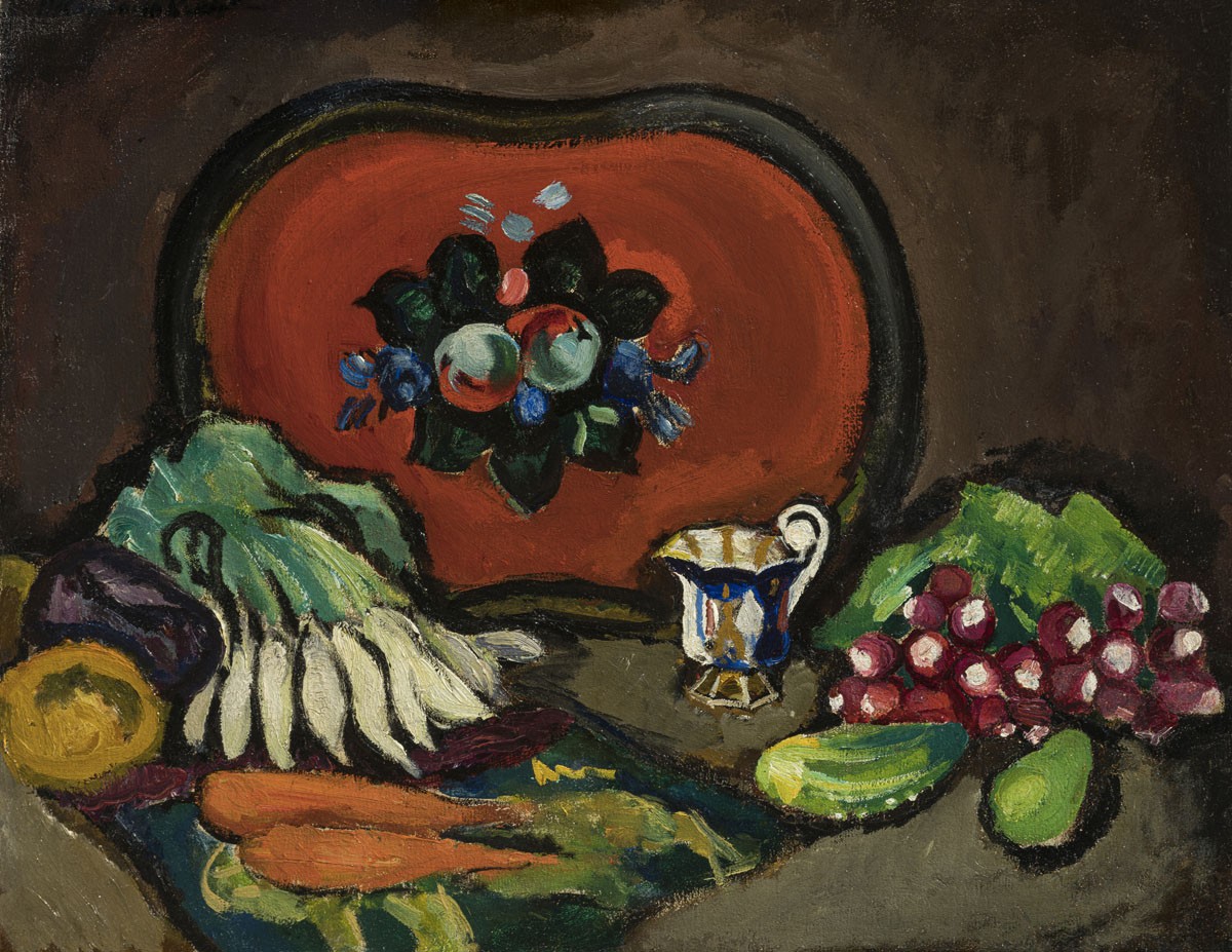Поднос и овощи, Pyotr Konchalovsky, 1910