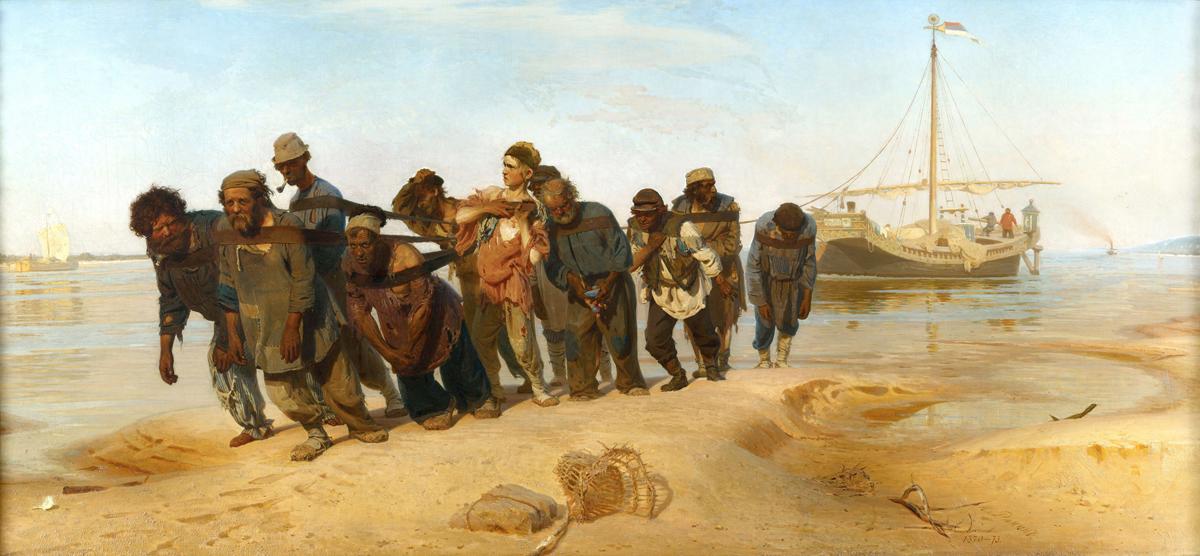 Barge Haulers on the Volga, Ilya Repin, 1870–1873