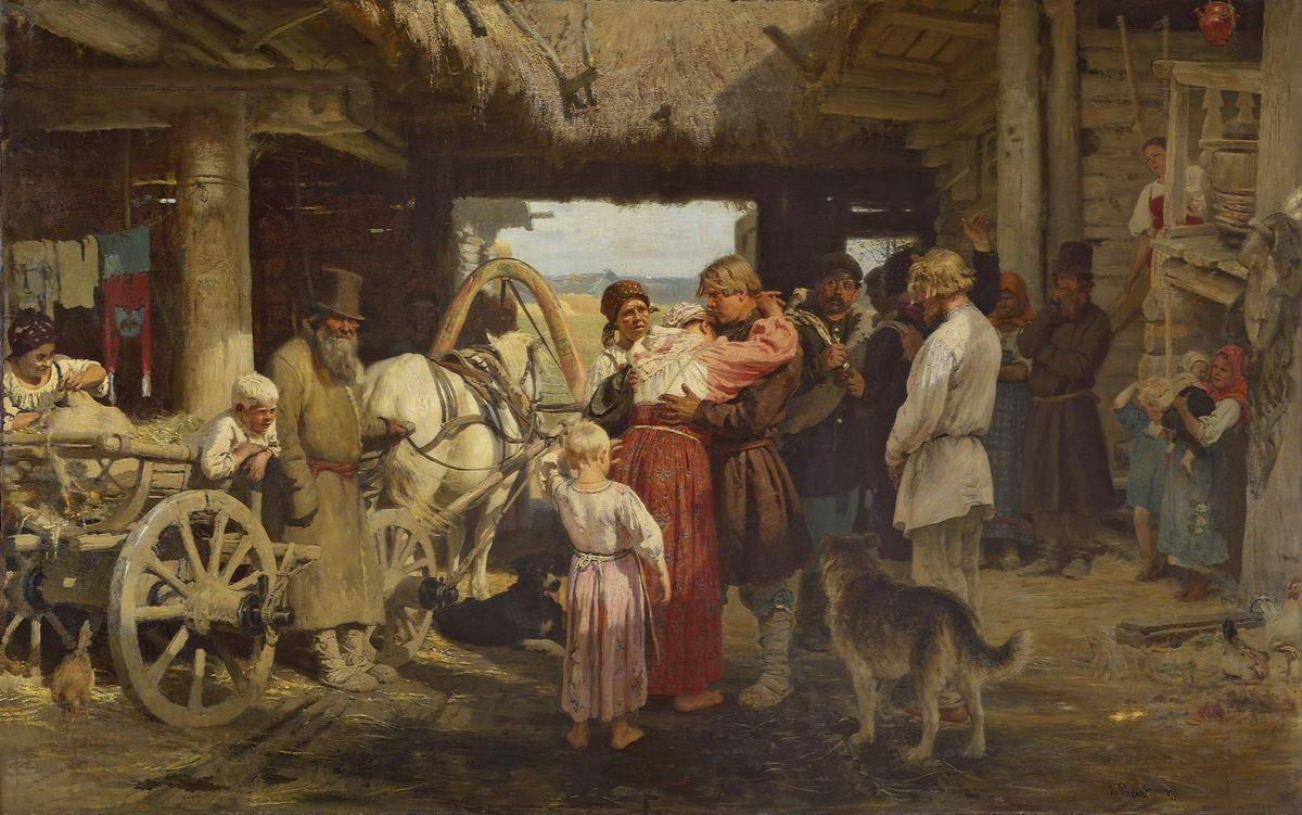 Проводы новобранца, Репин Илья Ефимович, 1879