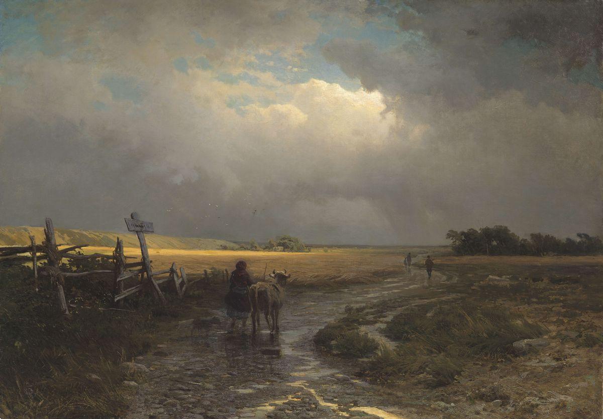 После дождя. Проселок, Fyodor Vasilyev, 1869–1870