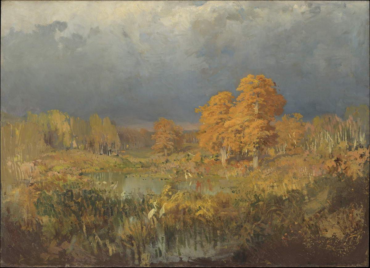 Болото в лесу. Осень, Fyodor Vasilyev, 1872