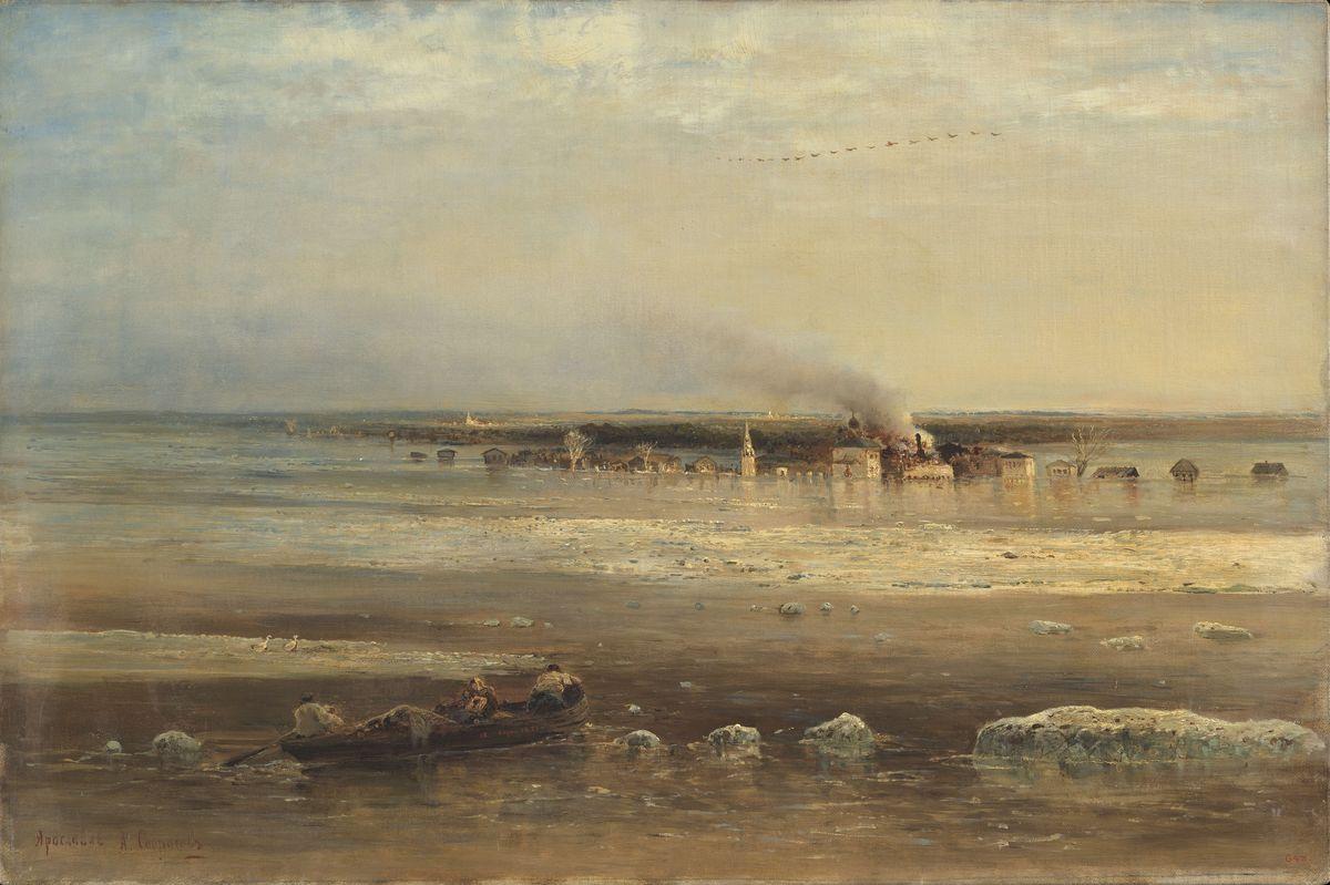 Разлив Волги под Ярославлем, Alexei Savrasov, 1871