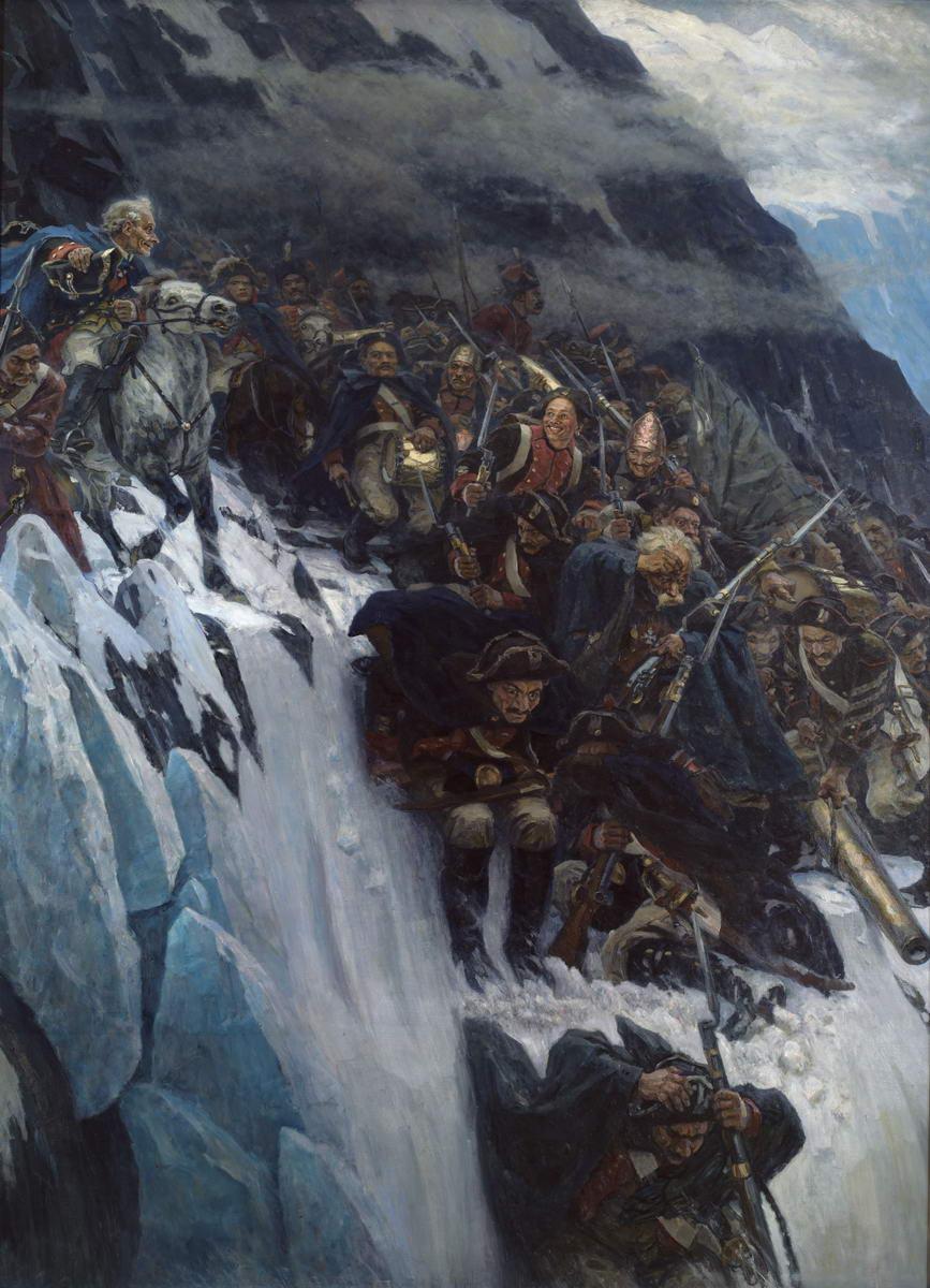 Переход Суворова через Альпы в 1799 году, Vasily Surikov, 1899
