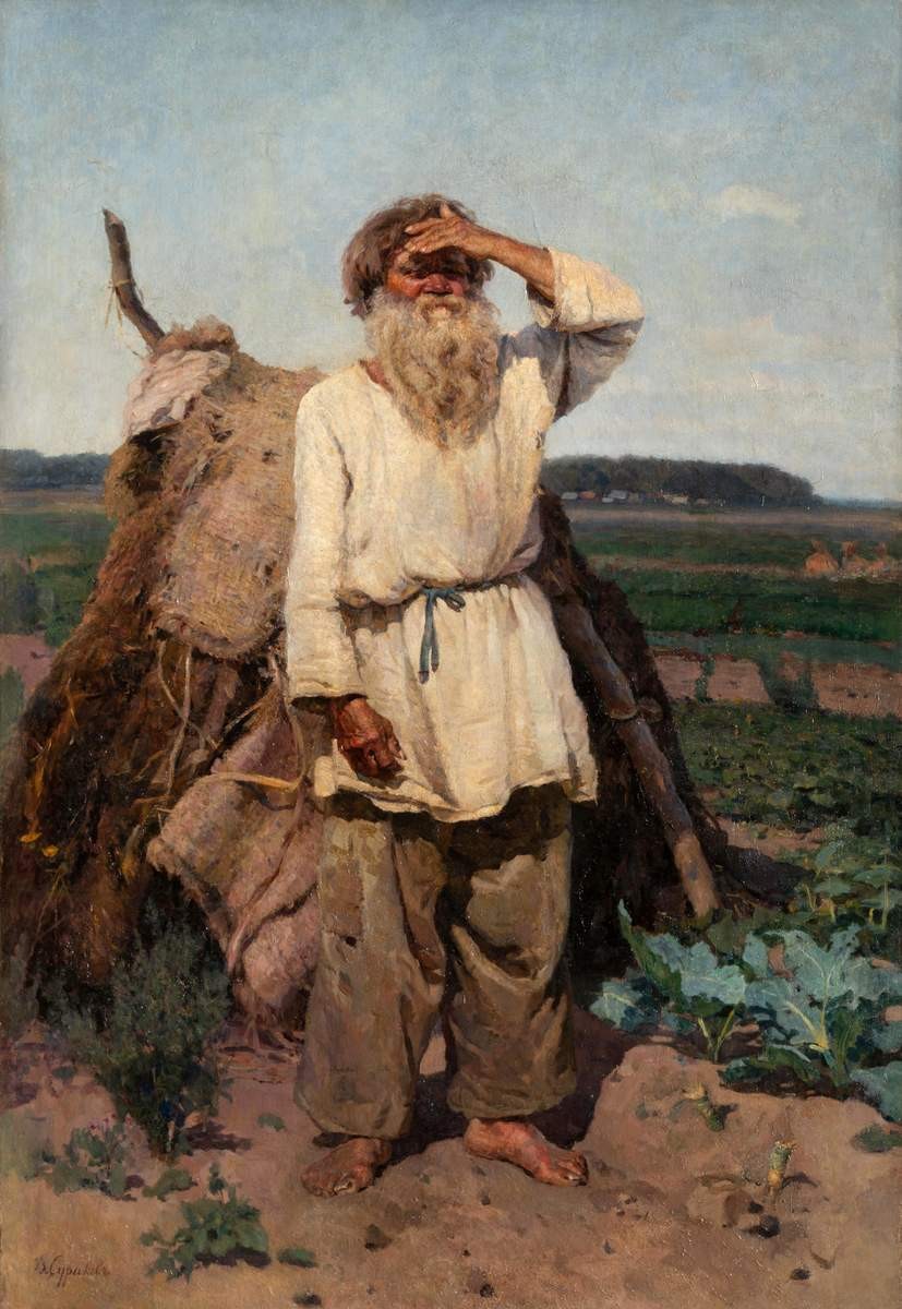 Старик-огородник, Vasily Surikov, 1882