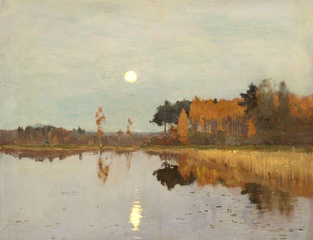 Сумерки. Луна, Isaac Levitan, 1899