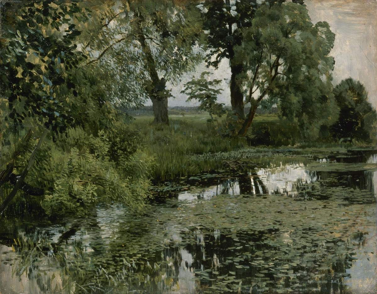 Заросший пруд, Isaac Levitan, 1887