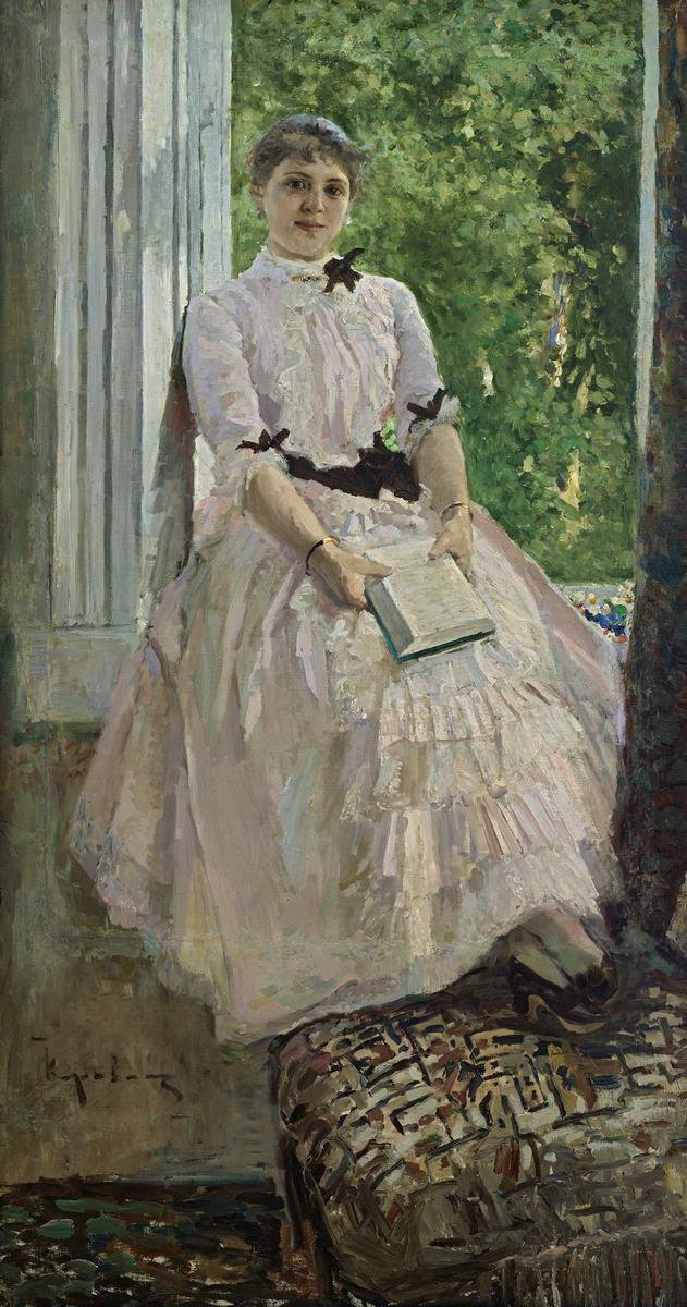 Портрет артистки Т. С. Любатович, Konstantin Korovin, 1880s