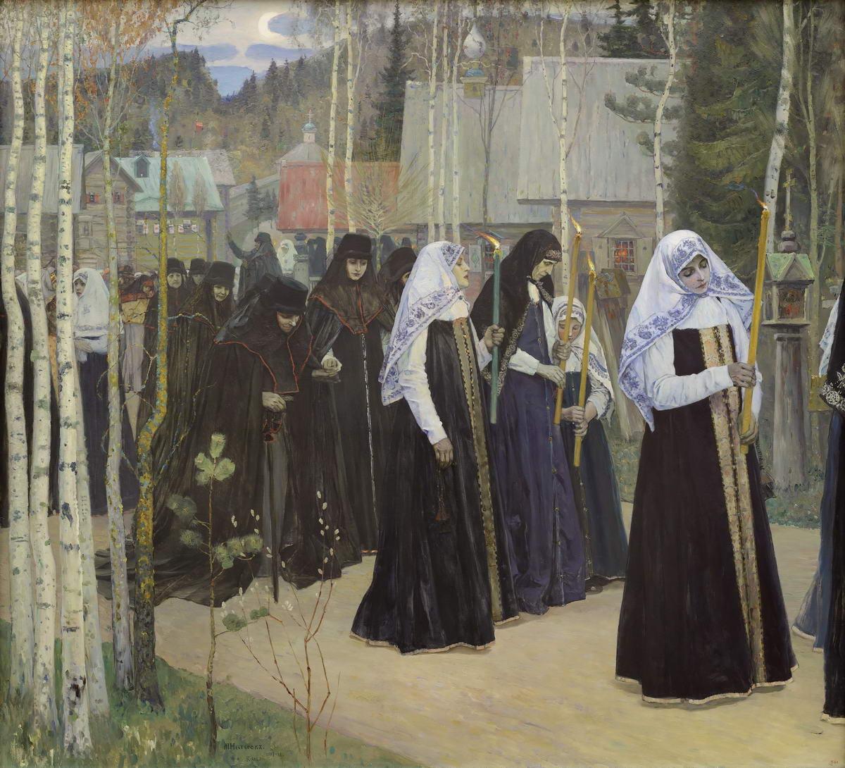 Великий постриг, Mikhail Nesterov, 1898