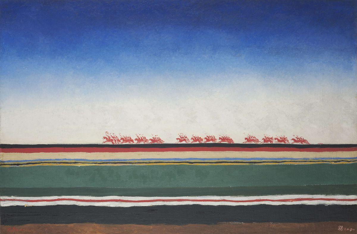 Red Cavalry Riding, Kazimir Malevich, c. 1932