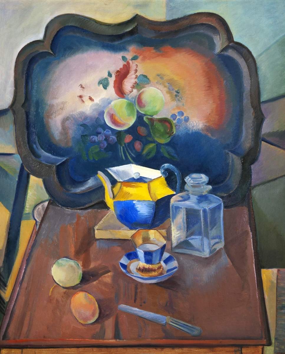Натюрморт с подносом, Pavel Kuznetsov, 1916