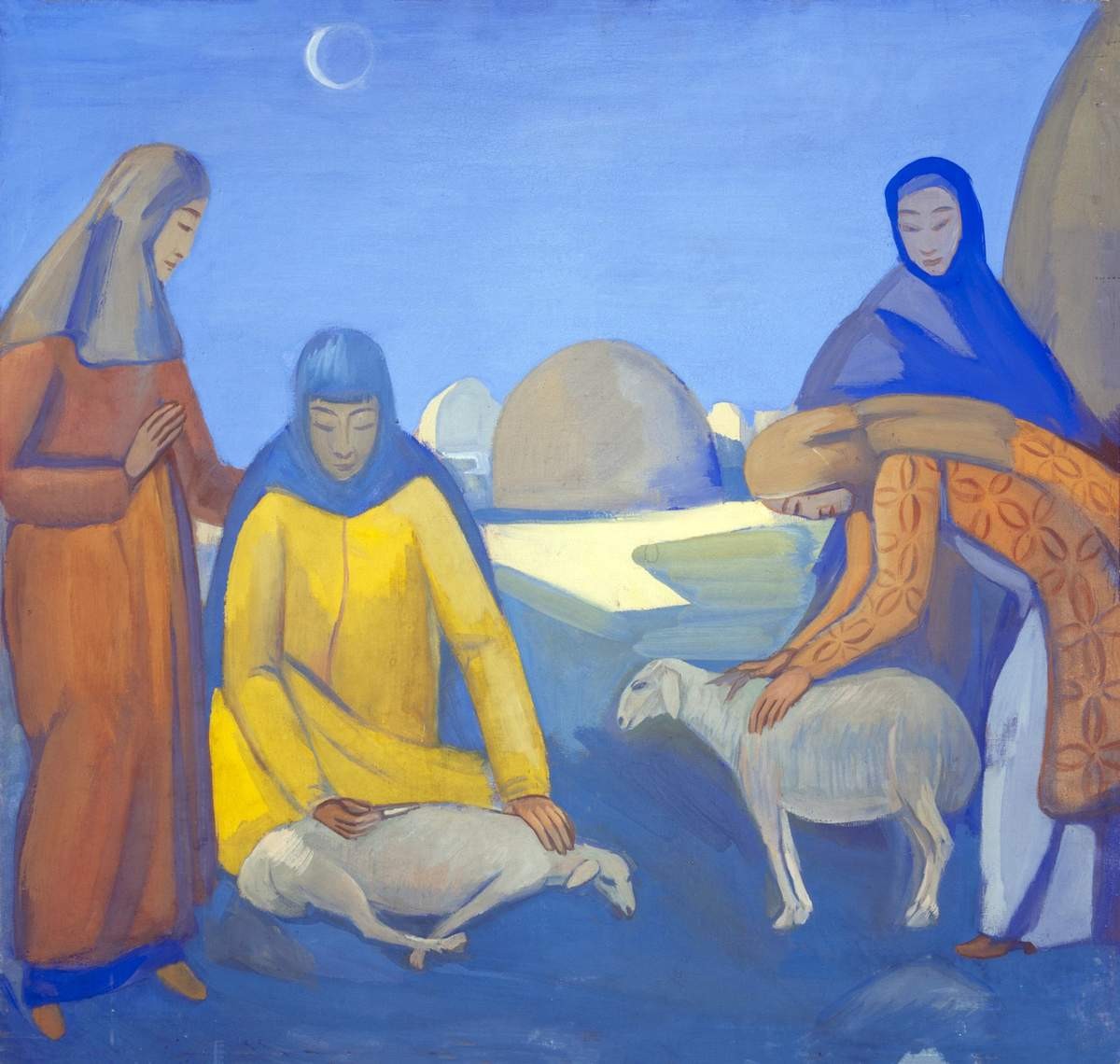 Стрижка баранов, Pavel Kuznetsov, 1912