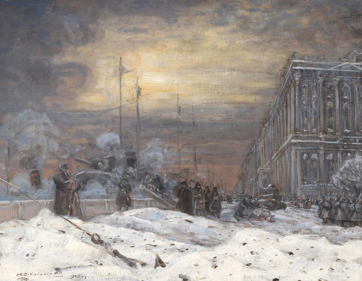 Набережная Невы у Зимнего дворца, Kuchumov Vasiliy Nikitich, 1942